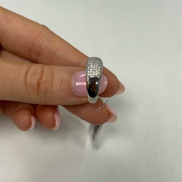 Suzy Levian Sterling Silver Pave White CZ Ring NWT - Picture 4 of 7